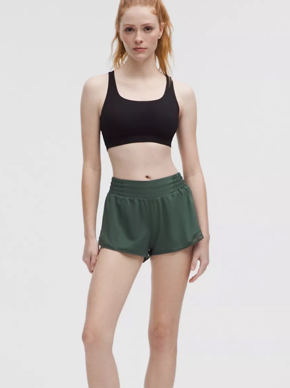 Lululemon Hotty Hot High-Rise Lined Short 6 forest green athletic athleisure gym
